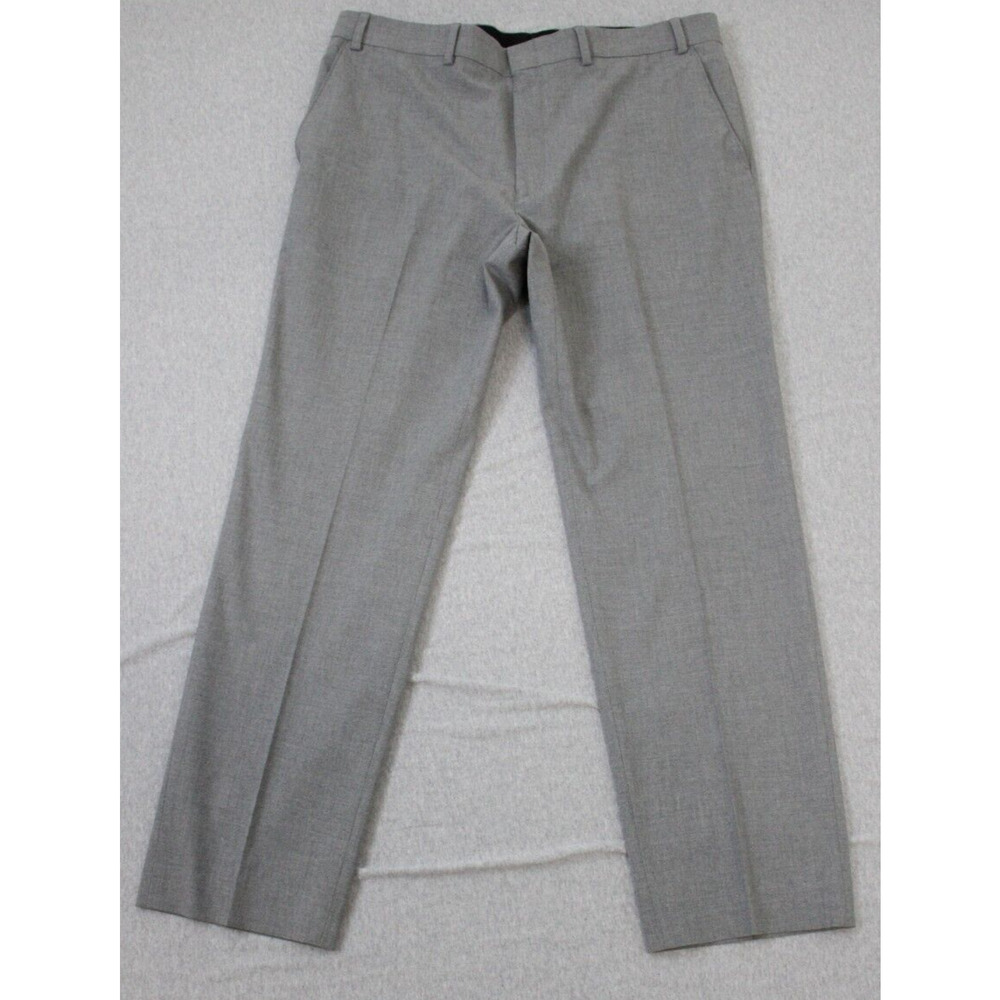 Lauren Ralph Lauren Pants‎ Mens 36 x 32 Gray Slim Stretch Flat Front Black Label